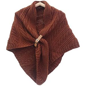 Throushine Lunesouri CHÂLE TRICOTÉ TRIANGLE AVEC BOUCLE EN CUIR (ROUGE BRIQUE) - Publicité Throushine Lunesouri CHÂLE TRICOTÉ TRIANGLE AVEC BOUCLE EN CUIR (ROUGE BRIQUE) - Publicité