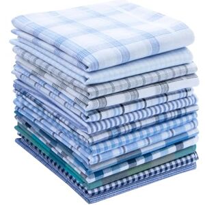 MileyMarla Lot assorti de mouchoirs en coton pour homme avec bordure blanche, motif écossais, 12 pièce - Publicité MileyMarla Lot assorti de mouchoirs en coton pour homme avec bordure blanche, motif écossais, 12 pièce - Publicité