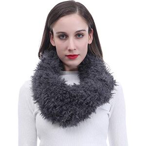 Lina & Lily Écharpe Tube Snood en Fausse Fourrure pour Femme Hiver (Gris Foncé) - Publicité Lina & Lily Écharpe Tube Snood en Fausse Fourrure pour Femme Hiver (Gris Foncé) - Publicité