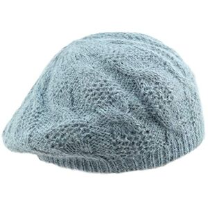 Melegari Chapellerie Béret en Maille, Béret Basque en Maille, Laine Angora, Fabriqué en Italie, Femme/Fille, Automne/Hiver, bleu ciel, Taille Unique - Publicité Melegari Chapellerie Béret en Maille, Béret Basque en Maille, Laine Angora, Fabriqué en Italie, Femme/Fille, Automne/Hiver, bleu ciel, Taille Unique - Publicité