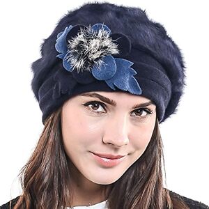 HISSHE Femmes Français Béret Chic Bonnet Hiver Chapeaux, Bleu Marine, M - Publicité HISSHE Femmes Français Béret Chic Bonnet Hiver Chapeaux, Bleu Marine, M - Publicité