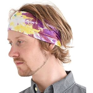 CHARM Bandeau Cheveux Homme Elastique Bandana Japonais Serre Tete Femme Chic Accessoires Yoga Sport Fitness Tie Dye Type C - Publicité CHARM Bandeau Cheveux Homme Elastique Bandana Japonais Serre Tete Femme Chic Accessoires Yoga Sport Fitness Tie Dye Type C - Publicité