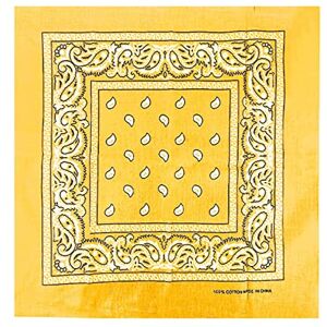 JOPHY & CO. Bandanas 100 % coton pour femme / homme / enfants, unisexe avec motif Paisley, mouchoir couvre-chef, écharpe pour cheveux / cou / poignet / tête COD., jaune, Taille Unique - Publicité JOPHY & CO. Bandanas 100 % coton pour femme / homme / enfants, unisexe avec motif Paisley, mouchoir couvre-chef, écharpe pour cheveux / cou / poignet / tête COD., jaune, Taille Unique - Publicité