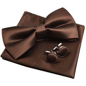 Alizeal Lot de Mouchoir, Nœud Papillon et Boutons de Manchette pour Homme-Café - Publicité Alizeal Lot de Mouchoir, Nœud Papillon et Boutons de Manchette pour Homme-Café - Publicité