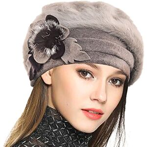 VECRY Femme Laine Béret Français Cloche Angola Robe Bonnet Calotte Chapeaux d'hiver (Kaki, Taille M) - Publicité VECRY Femme Laine Béret Français Cloche Angola Robe Bonnet Calotte Chapeaux d'hiver (Kaki, Taille M) - Publicité