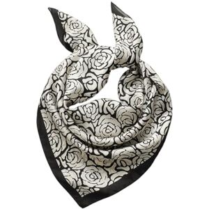 Morain Écharpe classique en soie douce et respirante de 70 cm Carré Châle élégant pour cheveux et cou, Noir , Taille unique - Publicité Morain Écharpe classique en soie douce et respirante de 70 cm Carré Châle élégant pour cheveux et cou, Noir , Taille unique - Publicité