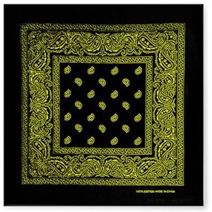 JOPHY & CO. Bandanas 100 % coton unisexe motif paisley et couleur unique, mouchoir écharpe pour cheveux/cou/poignet/tête, COD.644, Noir Jaune Paisley, Regular - Publicité JOPHY & CO. Bandanas 100 % coton unisexe motif paisley et couleur unique, mouchoir écharpe pour cheveux/cou/poignet/tête, COD.644, Noir Jaune Paisley, Regular - Publicité