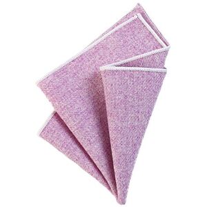 DonDon Mouchoir de poche pour homme 23 x 23 cm en coton, pliage facile, style Tweed monochrome lilas - Publicité DonDon Mouchoir de poche pour homme 23 x 23 cm en coton, pliage facile, style Tweed monochrome lilas - Publicité