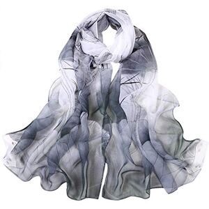 Dancila Dames Foulards En Soie Femmes Floral Imprimé Soie Mousseline De Soie Foulard Écharpe Wrap Foulards Foulard 155 * 50cm Châles Tube Écharpe (Mixte blanc/noir) - Publicité Dancila Dames Foulards En Soie Femmes Floral Imprimé Soie Mousseline De Soie Foulard Écharpe Wrap Foulards Foulard 155 * 50cm Châles Tube Écharpe (Mixte blanc/noir) - Publicité