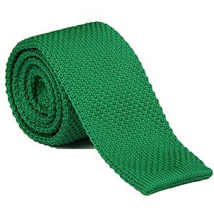 Ulalaza Cravate fine en tricot de soie pour homme Couleur unie Style vintage Pour mariage, Style 1 Vert, taille unique - Publicité Ulalaza Cravate fine en tricot de soie pour homme Couleur unie Style vintage Pour mariage, Style 1 Vert, taille unique - Publicité