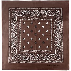 JOPHY & CO. Bandanas 100 % coton pour femme / homme / enfants, unisexe avec motif Paisley, mouchoir couvre-chef, écharpe pour cheveux / cou / poignet / tête COD., marron, Taille Unique - Publicité JOPHY & CO. Bandanas 100 % coton pour femme / homme / enfants, unisexe avec motif Paisley, mouchoir couvre-chef, écharpe pour cheveux / cou / poignet / tête COD., marron, Taille Unique - Publicité