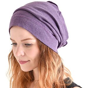 CHARM Bonnet Slouch en 100% Coton Bio, Chapeau Homme Bouffant & Turban Chimio Femme, Slouchy Beanie Cap en Mode Hipster Pourpre - Publicité CHARM Bonnet Slouch en 100% Coton Bio, Chapeau Homme Bouffant & Turban Chimio Femme, Slouchy Beanie Cap en Mode Hipster Pourpre - Publicité