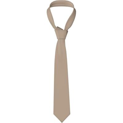 WHJYYXDE Cravate en soie pour homme de couleur unie marron clair avec bon sens vertical. Convient pour les réunions d'affaires quotidiennes, noir, taille unique - Publicité WHJYYXDE Cravate en soie pour homme de couleur unie marron clair avec bon sens vertical. Convient pour les réunions d'affaires quotidiennes, noir, taille unique - Publicité