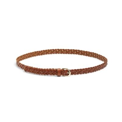 PIECES PCAVERY LEATHER BRAIDED SLIM BELT NOOS, Ceinture Femme, Marron (Cognac), 95 cm - Publicité PIECES PCAVERY LEATHER BRAIDED SLIM BELT NOOS, Ceinture Femme, Marron (Cognac), 95 cm - Publicité