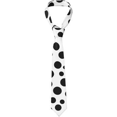 YYHWHJDE Cravate noire et blanche à pois pour homme – Cravate en fibre de polyester douce et durable pour le travail et les occasions spéciales, noir, taille unique, noir, taille unique - Publicité YYHWHJDE Cravate noire et blanche à pois pour homme – Cravate en fibre de polyester douce et durable pour le travail et les occasions spéciales, noir, taille unique, noir, taille unique - Publicité