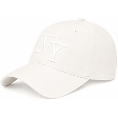 Hip Hop Honour Casquette NY Blanche Vintage en Coton Style Streetwear Rétro - Publicité Hip Hop Honour Casquette NY Blanche Vintage en Coton Style Streetwear Rétro - Publicité