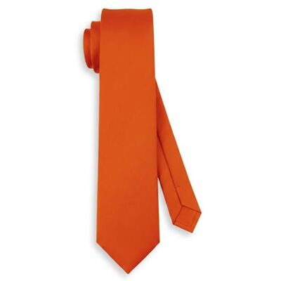TigerTie Cravate pour homme – Design classique uni, 7,5 cm de large, idéale pour les affaires et les occasions formelles, Orange, Krawattengröße: ca. Länge 150 cm, Breite 7,5 cm - Publicité TigerTie Cravate pour homme – Design classique uni, 7,5 cm de large, idéale pour les affaires et les occasions formelles, Orange, Krawattengröße: ca. Länge 150 cm, Breite 7,5 cm - Publicité