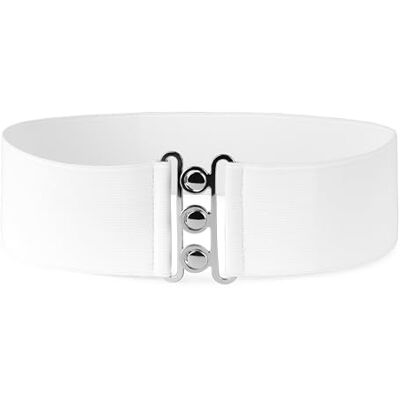 BlackButterfly Ceinture Élastique 3 Pouces Large (Blanc, L) - Publicité BlackButterfly Ceinture Élastique 3 Pouces Large (Blanc, L) - Publicité