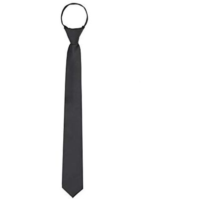 WANYING Hommes 6cm Cravate étroite Pré-liée avec Zippée Casual Business Longueur 48cm Noir - Publicité WANYING Hommes 6cm Cravate étroite Pré-liée avec Zippée Casual Business Longueur 48cm Noir - Publicité