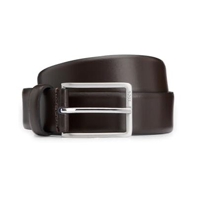 BOSS Hommes Erman-L Sz35 Ceinture en cuir italien avec boucle en métal argenté brossé - Publicité BOSS Hommes Erman-L Sz35 Ceinture en cuir italien avec boucle en métal argenté brossé - Publicité