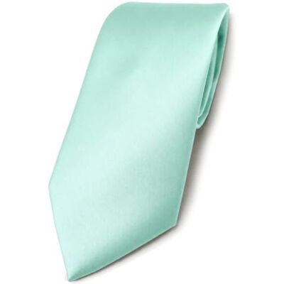 TigerTie Designer satin cravate helles mint vert unicolor Polyester Tie - Publicité TigerTie Designer satin cravate helles mint vert unicolor Polyester Tie - Publicité