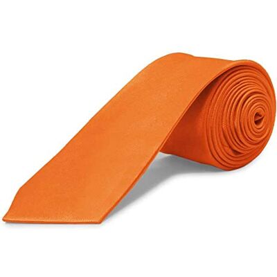 OcioDual Cravate Unisexe Étroite Sans Imprimé Satiné pour les Célébrations et les Événements 100% Polyester Orange - Publicité OcioDual Cravate Unisexe Étroite Sans Imprimé Satiné pour les Célébrations et les Événements 100% Polyester Orange - Publicité