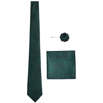 NEXT Homme Ensemble pochette, cravate texturée cachemire et pince à cravate Vert forêt one size - Publicité NEXT Homme Ensemble pochette, cravate texturée cachemire et pince à cravate Vert forêt one size - Publicité