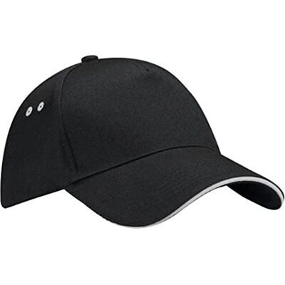 Beechfield Casquette 100% Coton Adulte Unisexe (Taille Unique) (Noir/Gris Clair) - Publicité Beechfield Casquette 100% Coton Adulte Unisexe (Taille Unique) (Noir/Gris Clair) - Publicité