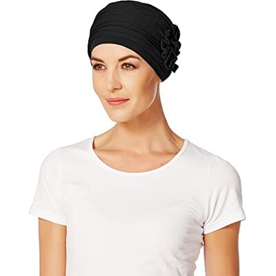 Christine Headwear Turban oncologique Lotus en bambou Noir Taille unique - Publicité Christine Headwear Turban oncologique Lotus en bambou Noir Taille unique - Publicité