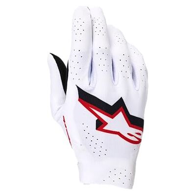 Alpinestars Supertech 2026 Gants de motocross, weiß/schwarz/rot, S - Publicité Alpinestars Supertech 2026 Gants de motocross, weiß/schwarz/rot, S - Publicité