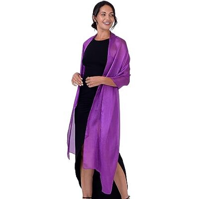 BlackButterfly Métal Étincelle Mariée Mariage Sortie Soirée Chale Pashmina Portefeuille (Violet vif, 70CM X 230CM) - Publicité BlackButterfly Métal Étincelle Mariée Mariage Sortie Soirée Chale Pashmina Portefeuille (Violet vif, 70CM X 230CM) - Publicité