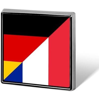 HLBSDM Broches carrées tendance aux drapeaux de la France et de l'Allemagne pour hommes et femmes Badges en métal amusants pour veste, sac ou chapeau - Publicité HLBSDM Broches carrées tendance aux drapeaux de la France et de l'Allemagne pour hommes et femmes Badges en métal amusants pour veste, sac ou chapeau - Publicité