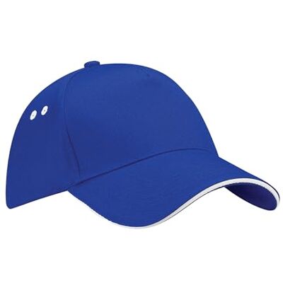 Beechfield Casquette Ultimate Adulte (Taille Unique) (Bleu Roi Vif/Blanc) - Publicité Beechfield Casquette Ultimate Adulte (Taille Unique) (Bleu Roi Vif/Blanc) - Publicité