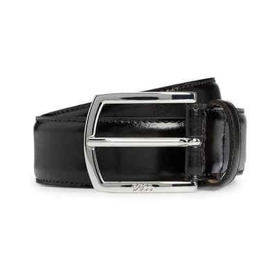 BOSS Hommes Claus-Tx-St Sz35 Ceinture en cuir italien avec boucle logo lustrée - Publicité BOSS Hommes Claus-Tx-St Sz35 Ceinture en cuir italien avec boucle logo lustrée - Publicité