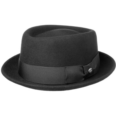 Lierys Chapeau Crushable Pork Pie Femme/Homme Made in Italy en Feutre de Laine avec Ruban Gros Grain Automne-Hiver Hiver 58 cm Noir - Publicité Lierys Chapeau Crushable Pork Pie Femme/Homme Made in Italy en Feutre de Laine avec Ruban Gros Grain Automne-Hiver Hiver 58 cm Noir - Publicité