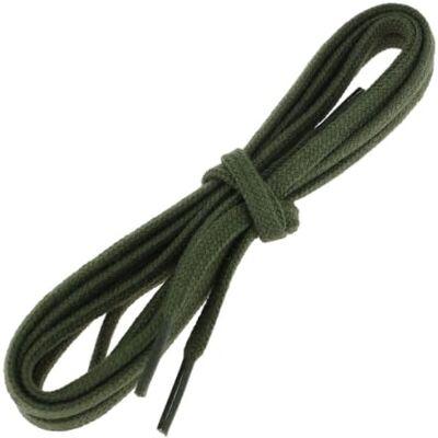 Les Lacets Français. Lacets plats et fins. 5mm, Coton. Vert armée. 90cm FABRIQUE EN FRANCE - Publicité Les Lacets Français. Lacets plats et fins. 5mm, Coton. Vert armée. 90cm FABRIQUE EN FRANCE - Publicité