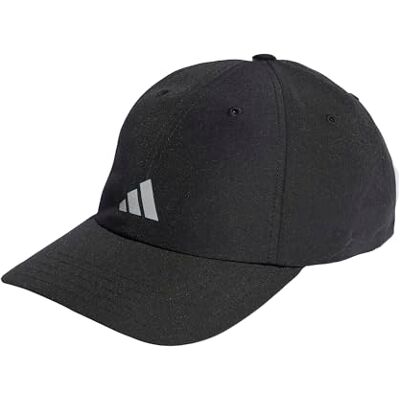 Adidas Mixte Running Essentials AEROREADY Six-Panel Baseball Cap, Black/Matte Silver, M - Publicité Adidas Mixte Running Essentials AEROREADY Six-Panel Baseball Cap, Black/Matte Silver, M - Publicité