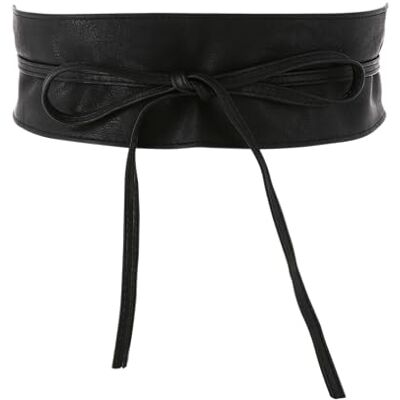FASHIONGEN Ceinture Obi pour Femme, Ceinture large Obi, Similicuir de Poylurethanne, haute qualité, MICA Noir, 3XL - Publicité FASHIONGEN Ceinture Obi pour Femme, Ceinture large Obi, Similicuir de Poylurethanne, haute qualité, MICA Noir, 3XL - Publicité