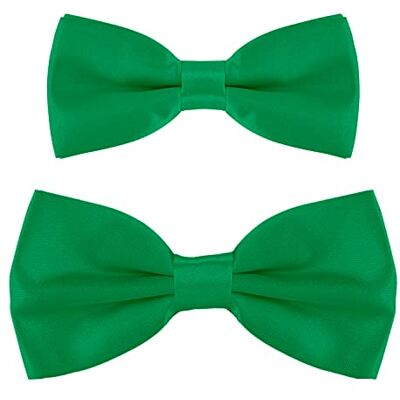 DonDon Ensemble de nœuds papillon père-fils en look partenaire, déjà attaché et ajustable Vert - Publicité DonDon Ensemble de nœuds papillon père-fils en look partenaire, déjà attaché et ajustable Vert - Publicité