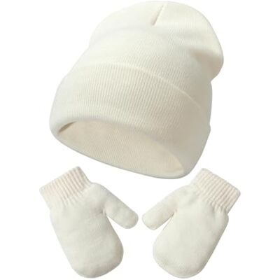 DRESHOW Ensemble Bonnet Beanie et Moufles D'hiver Set pour Bébés et Enfants Ensemble Chapeau et Gants Tricotés Chauds pour 2 Ans 5 Ans Filles et Garçons - Publicité DRESHOW Ensemble Bonnet Beanie et Moufles D'hiver Set pour Bébés et Enfants Ensemble Chapeau et Gants Tricotés Chauds pour 2 Ans 5 Ans Filles et Garçons - Publicité