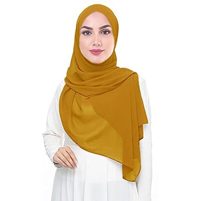 Lina & Lily Hijab pour Femmes Mousseline Foulard Écharpe Turban Châle Islamique (Jaune Moutarde) - Publicité Lina & Lily Hijab pour Femmes Mousseline Foulard Écharpe Turban Châle Islamique (Jaune Moutarde) - Publicité