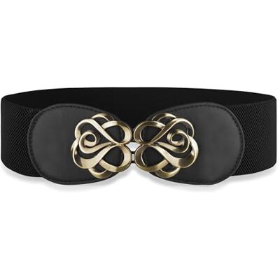 BlackButterfly Extensible/Élastique Vintage Serre-taille Elastique Boucle Taille Ceinture (Noir, XL) - Publicité BlackButterfly Extensible/Élastique Vintage Serre-taille Elastique Boucle Taille Ceinture (Noir, XL) - Publicité