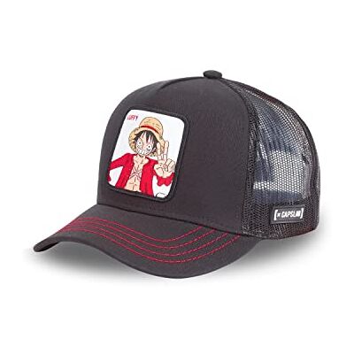 Capslab Luffy One Piece black Trucker Cap One-Size - Publicité Capslab Luffy One Piece black Trucker Cap One-Size - Publicité