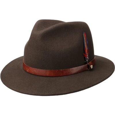 Stetson Chapeau en Feutre Manton Traveller Homme pour de avec Doublure, Bandeau Cuir Hiver Printemps-ete L (58-59 cm) Marron - Publicité Stetson Chapeau en Feutre Manton Traveller Homme pour de avec Doublure, Bandeau Cuir Hiver Printemps-ete L (58-59 cm) Marron - Publicité