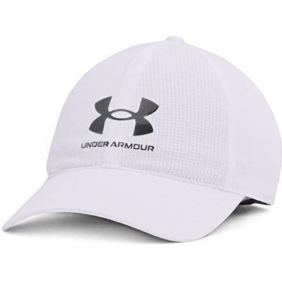 Under Armour ArmourVent Chapeau réglable pour Homme, Blanc (100)/Gris Clair, Taille Unique - Publicité Under Armour ArmourVent Chapeau réglable pour Homme, Blanc (100)/Gris Clair, Taille Unique - Publicité