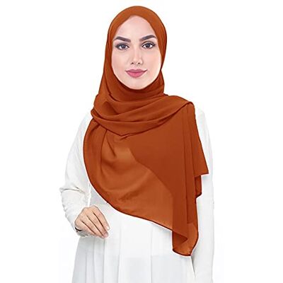 Lina & Lily Hijab pour Femmes Mousseline Foulard Écharpe Turban Châle Islamique (Rouille) - Publicité Lina & Lily Hijab pour Femmes Mousseline Foulard Écharpe Turban Châle Islamique (Rouille) - Publicité