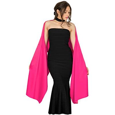 BlackButterfly Etole Châle Wrap en satin pour mariage, bal de promo, soirée (Rose Vif, Taille unique) - Publicité BlackButterfly Etole Châle Wrap en satin pour mariage, bal de promo, soirée (Rose Vif, Taille unique) - Publicité