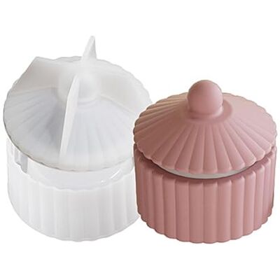 GKYQVE Boîte à bijoux en résine avec couvercle en silicone pour moulage, béton, gypse, boîte de rangement pour époxy - Publicité GKYQVE Boîte à bijoux en résine avec couvercle en silicone pour moulage, béton, gypse, boîte de rangement pour époxy - Publicité