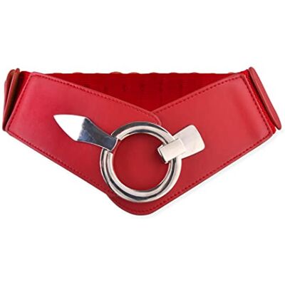 BlackButterfly Large Elastique Taille Ceinture Mode Vintage Robe Cosplay Serre-taille Ceinture (Rouge, S) - Publicité BlackButterfly Large Elastique Taille Ceinture Mode Vintage Robe Cosplay Serre-taille Ceinture (Rouge, S) - Publicité