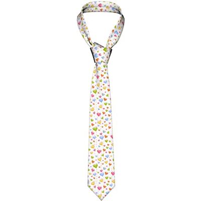 BONDIJ Cravate pour homme avec motif cœur coloré, idéale pour les mariages, dîners, bals, cadeaux, noir, taille unique, Noir, taille unique - Publicité BONDIJ Cravate pour homme avec motif cœur coloré, idéale pour les mariages, dîners, bals, cadeaux, noir, taille unique, Noir, taille unique - Publicité